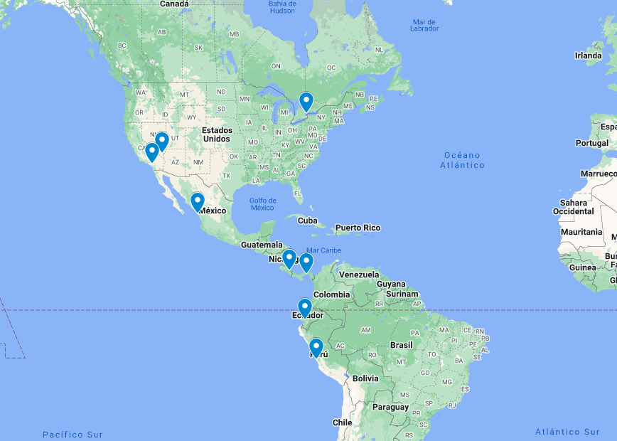 Barrdega global office locations map